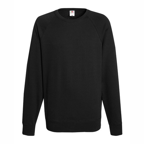 LIGHTWEIGHT RAGLAN SWEAT ID10  ΜΑΥΡΟ